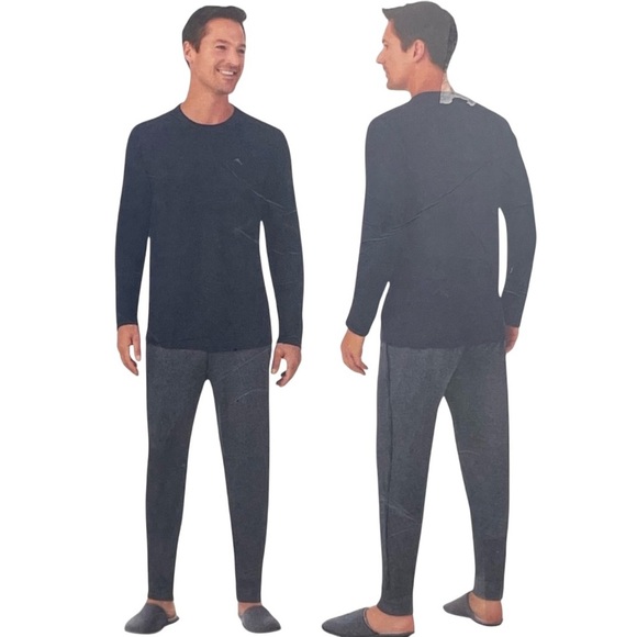 Tommy Bahama Men's Long Lounge Set Size: L or XL Blue and Gray - Picture 9 of 12